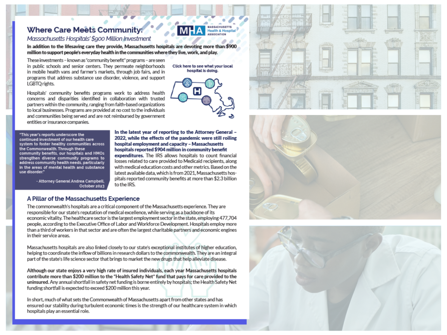 Hospital Community Program Where Care Meets Community: Massachusetts Hospitals' $900 Million ...