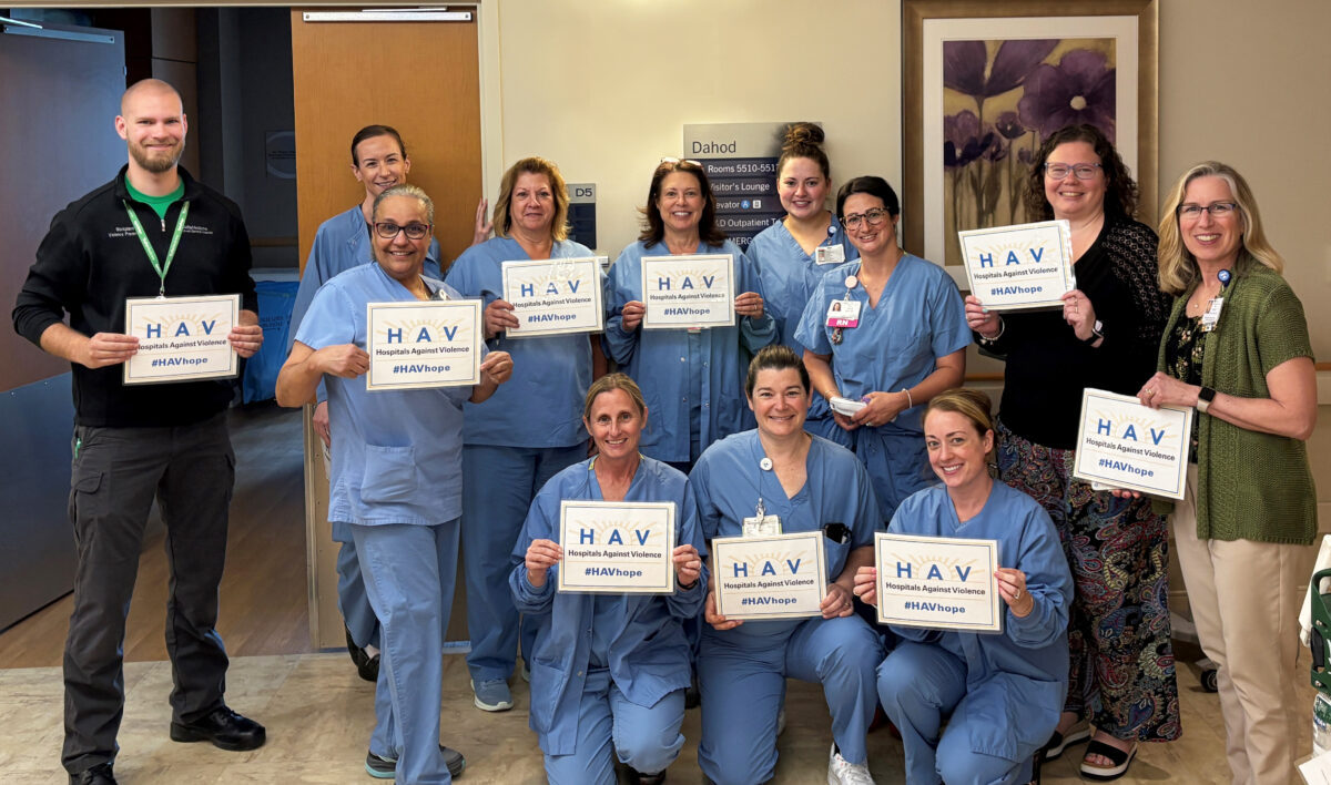 Healthcare workers united for safety during #HAVHope Friday at Massachusetts hospitals